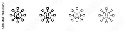 Affiliate marketing icon simple black vectors pack. Design infographic element