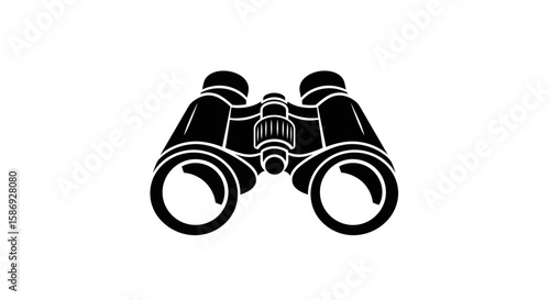 Vector explore the world with high quality binoculars vector image for birdwatching and outdoor adventure viewing tool