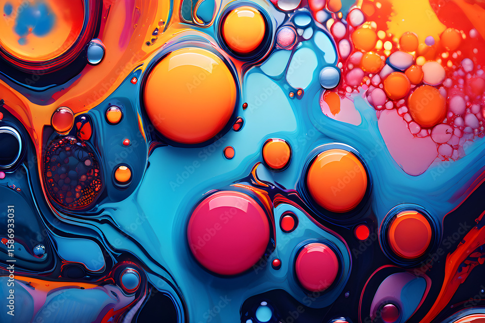Obraz premium abstract background with bubbles