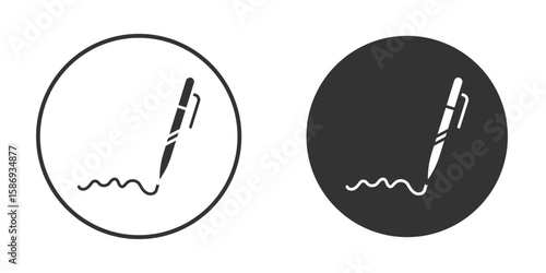 Write icon in modern minimalistic flat versions