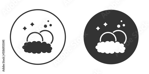 Washing dishes icon in modern minimalistic flat versions