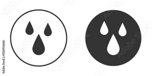 Tear drop icon in modern minimalistic flat versions