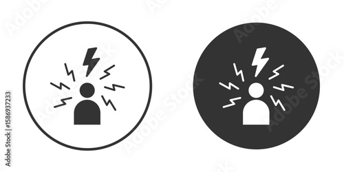 Stress icon in modern minimalistic flat versions