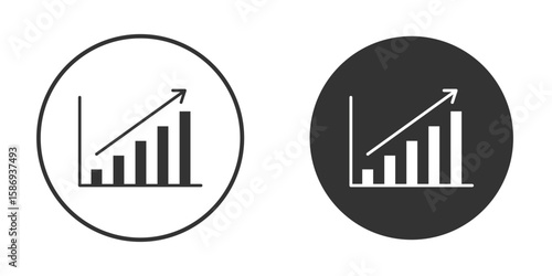 Stagflation icon in modern minimalistic flat versions