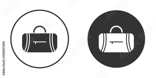 Sports bag icon in modern minimalistic flat versions
