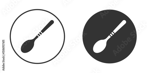 Spoon icon in modern minimalistic flat versions