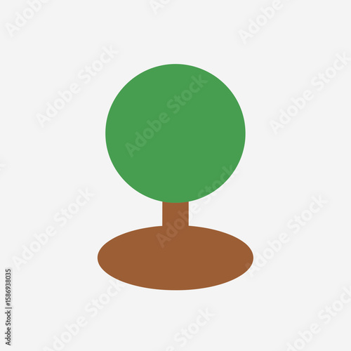 green globe on white background