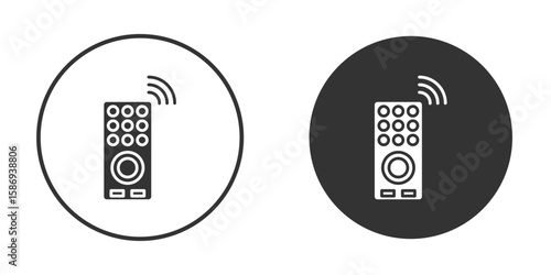 Remote control icon in modern minimalistic flat versions