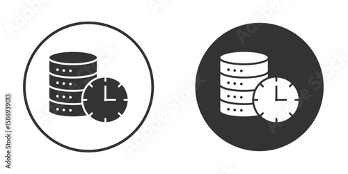 Real time data icon in modern minimalistic flat versions