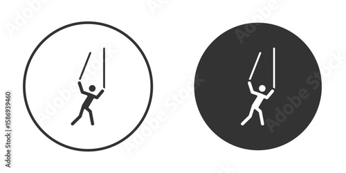 Puppet icon in modern minimalistic flat versions