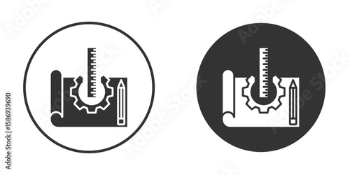 Prototyping icon in modern minimalistic flat versions