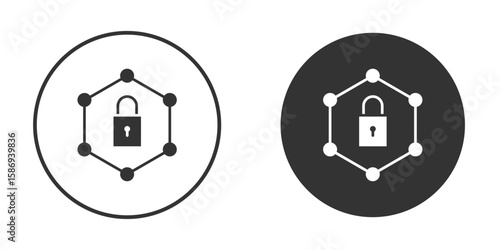 Private network icon in modern minimalistic flat versions