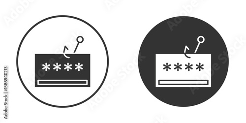 Password phishing icon in modern minimalistic flat versions