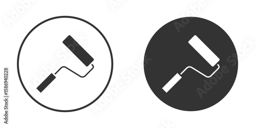 Paint roller icon in modern minimalistic flat versions
