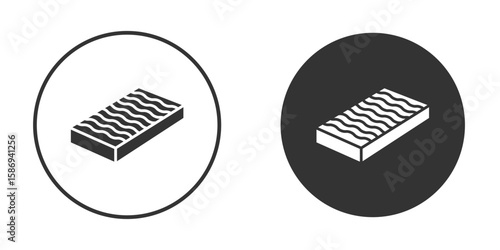 Mattress icon in modern minimalistic flat versions