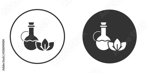 Massage oil icon in modern minimalistic flat versions