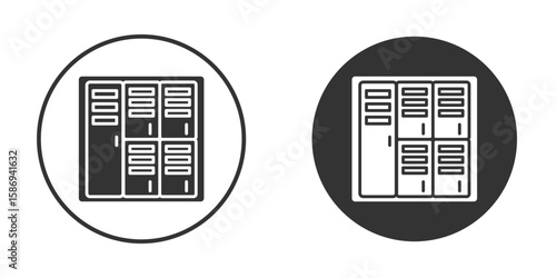 Lockers icon in modern minimalistic flat versions