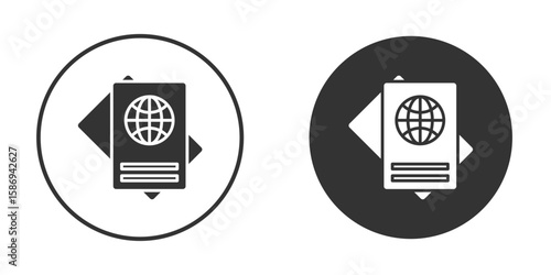 Immigration icon in modern minimalistic flat versions
