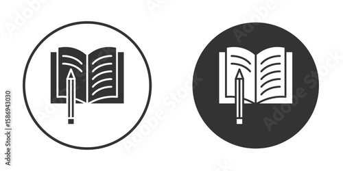 Homework icon in modern minimalistic flat versions