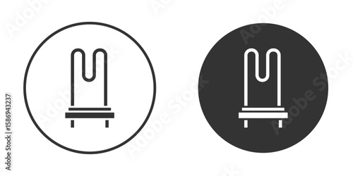 Heating element icon in modern minimalistic flat versions