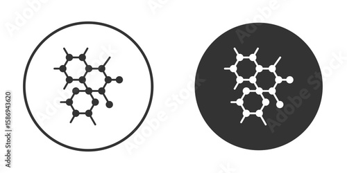 Graphene icon in modern minimalistic flat versions