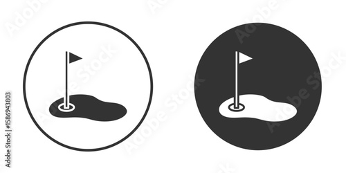 Golf yard icon in modern minimalistic flat versions