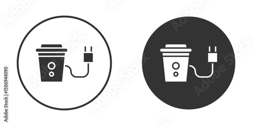 Garbage disposal icon in modern minimalistic flat versions