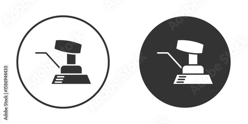 Floor sanding machine icon in modern minimalistic flat versions