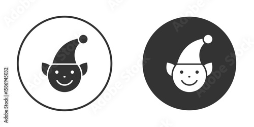 Elf icon in modern minimalistic flat versions