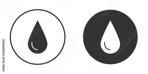 Drop icon in modern minimalistic flat versions