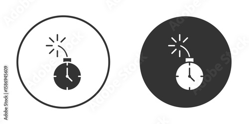 Deadline icon in modern minimalistic flat versions