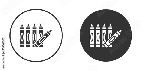 Crayon icon in modern minimalistic flat versions