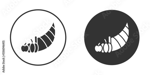 Cornucopia icon in modern minimalistic flat versions