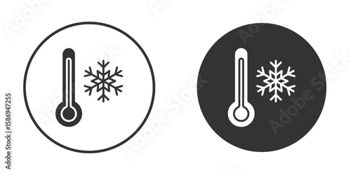 Cold icon in modern minimalistic flat versions