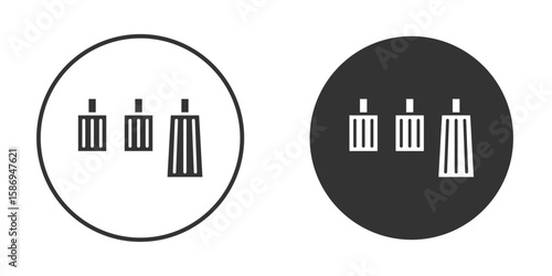 car pedal icon in modern minimalistic flat versions