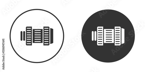 Car alternator icon in modern minimalistic flat versions