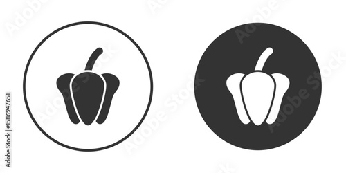 Capsicum icon in modern minimalistic flat versions