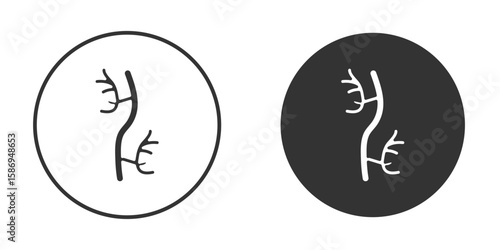 Blood vessel icon in modern minimalistic flat versions