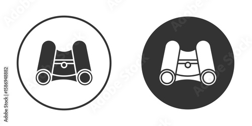 Binoculars icon in modern minimalistic flat versions