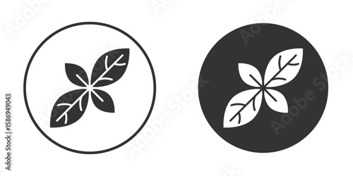 Basil icon in modern minimalistic flat versions