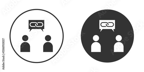 Affiliate link icon in modern minimalistic flat versions