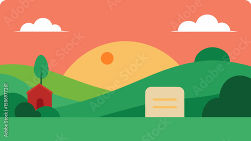 Story Card Background Scene Snapshot Peaceful Farm Peaceful Calm Serene