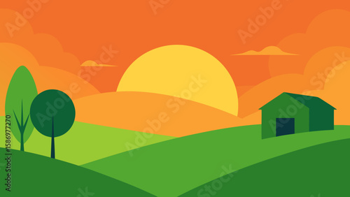 Web Graphic Background Scene Calm Wide Angle View Peaceful Serene Nature