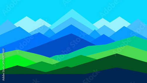 Graphical Depiction Scenic Vista Background Scene Peaceful Calm Serene Nature