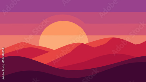 Serene Landscape Low Sun Background Scene Peaceful Calm Tranquil Artistic