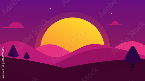 Serene Abstract Landscape Background Scene Peaceful Artistic Nature Vista Calm Design