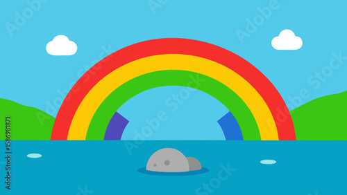 Cheerful and Inviting Flat Design Background for Uplifting Digital Content