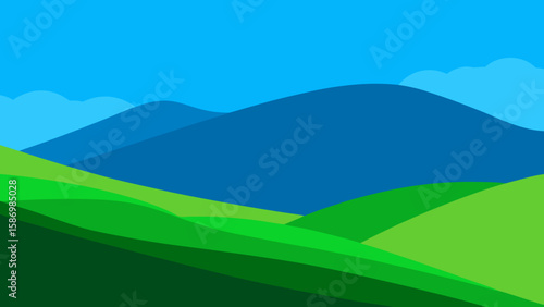 High Contrast Background Using Bold Greens for a Striking Scene