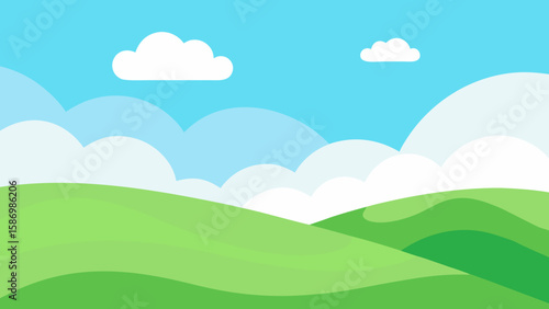 Daytime Background with Soft Inviting Green Hues for a Gentle Scene