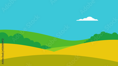 Simple Background Illustration for Children a Friendly Nature Scene